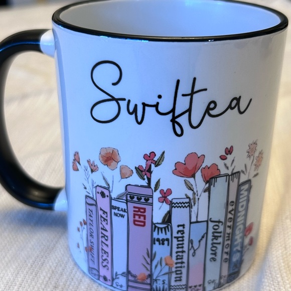 Taylor Swift Swiftea Mug with Floral Book Design - Picture 2 of 3
